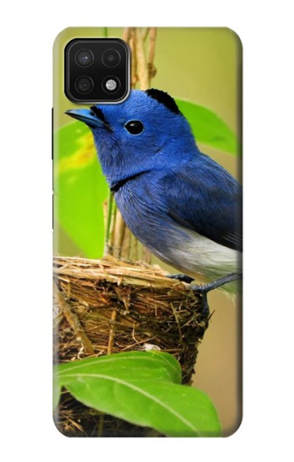 W3839 Bluebird of Happiness Blue Bird Funda Carcasa Case y Caso Del Tirón Funda para Samsung Galaxy A22 5G