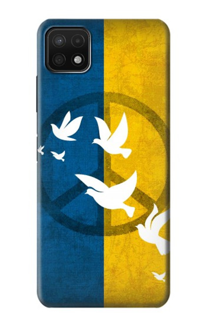 W3857 Peace Dove Ukraine Flag Funda Carcasa Case y Caso Del Tirón Funda para Samsung Galaxy A22 5G
