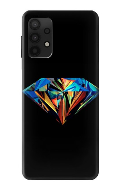 W3842 Abstract Colorful Diamond Funda Carcasa Case y Caso Del Tirón Funda para Samsung Galaxy A32 4G