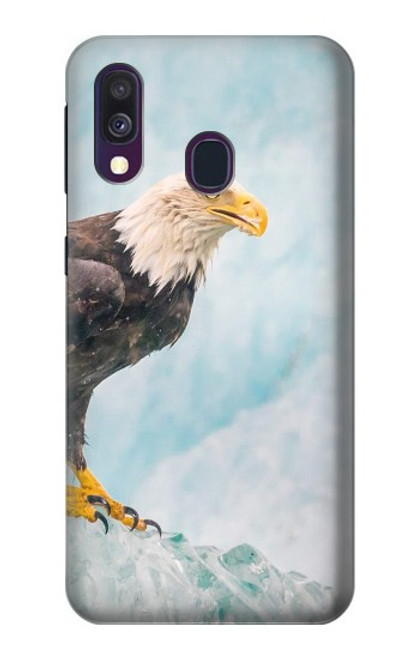 W3843 Bald Eagle On Ice Funda Carcasa Case y Caso Del Tirón Funda para Samsung Galaxy A40