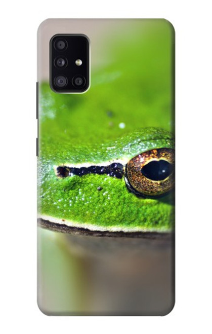 W3845 Green frog Funda Carcasa Case y Caso Del Tirón Funda para Samsung Galaxy A41