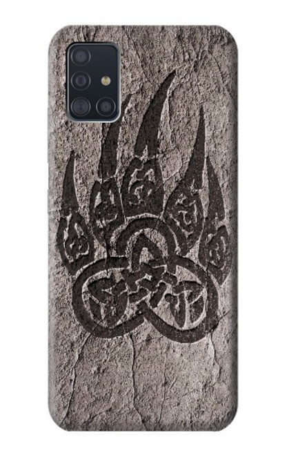 W3832 Viking Norse Bear Paw Berserkers Rock Funda Carcasa Case y Caso Del Tirón Funda para Samsung Galaxy A51 5G