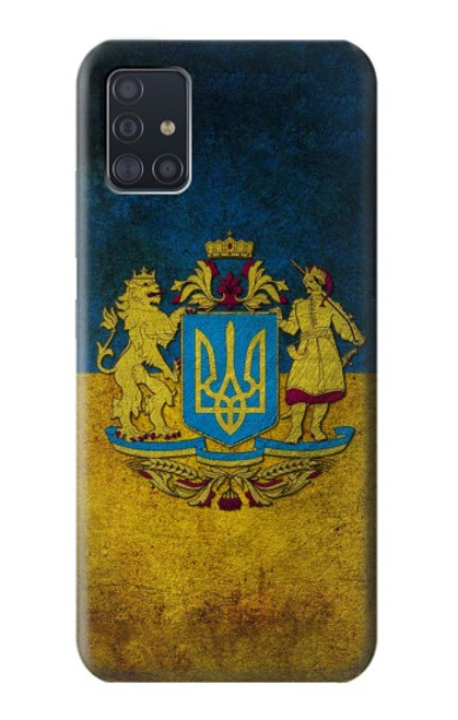 W3858 Ukraine Vintage Flag Funda Carcasa Case y Caso Del Tirón Funda para Samsung Galaxy A51 5G