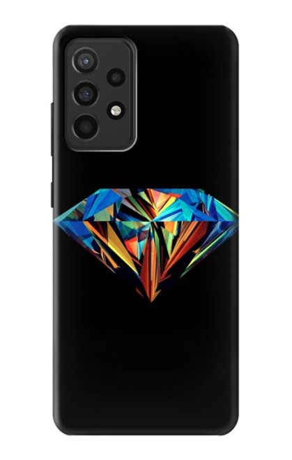 W3842 Abstract Colorful Diamond Funda Carcasa Case y Caso Del Tirón Funda para Samsung Galaxy A52, Galaxy A52 5G