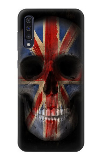 W3848 United Kingdom Flag Skull Funda Carcasa Case y Caso Del Tirón Funda para Samsung Galaxy A70