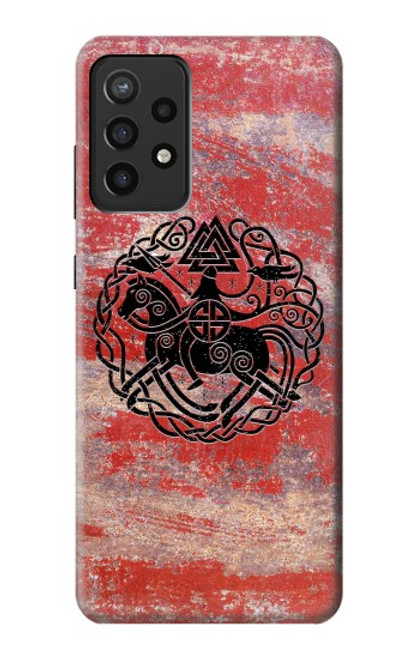 W3831 Viking Norse Ancient Symbol Funda Carcasa Case y Caso Del Tirón Funda para Samsung Galaxy A72, Galaxy A72 5G