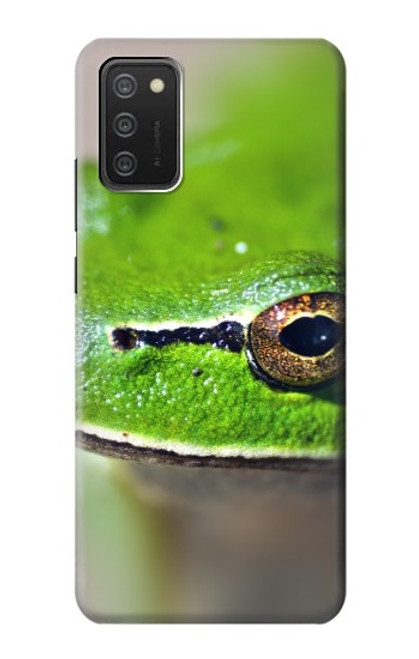 W3845 Green frog Funda Carcasa Case y Caso Del Tirón Funda para Samsung Galaxy A03S