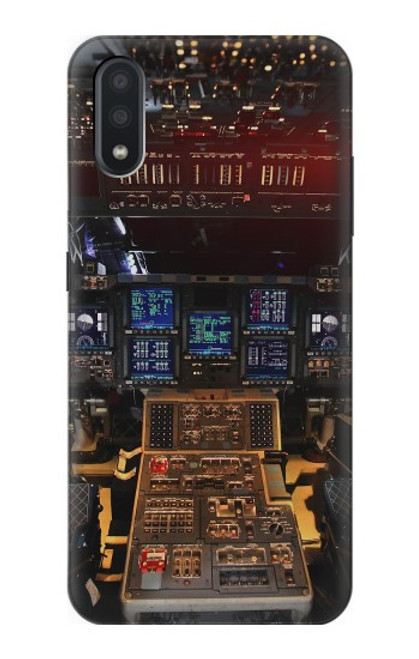 W3836 Airplane Cockpit Funda Carcasa Case y Caso Del Tirón Funda para Samsung Galaxy A01