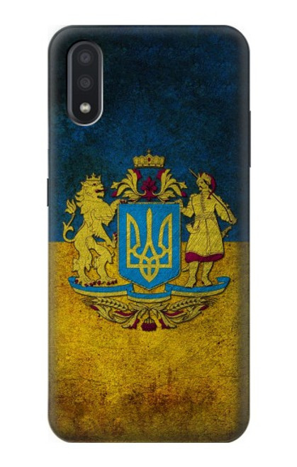 W3858 Ukraine Vintage Flag Funda Carcasa Case y Caso Del Tirón Funda para Samsung Galaxy A01