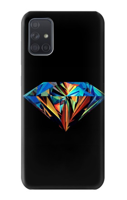 W3842 Abstract Colorful Diamond Funda Carcasa Case y Caso Del Tirón Funda para Samsung Galaxy A71