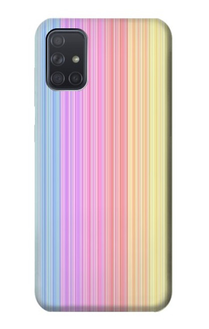 W3849 Colorful Vertical Colors Funda Carcasa Case y Caso Del Tirón Funda para Samsung Galaxy A71