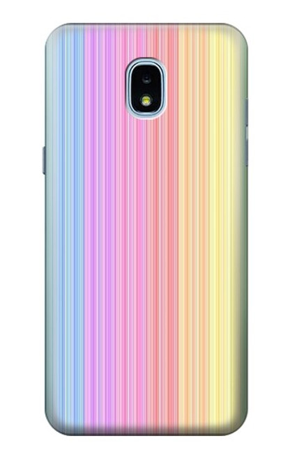 W3849 Colorful Vertical Colors Funda Carcasa Case y Caso Del Tirón Funda para Samsung Galaxy J3 (2018), J3 Star, J3 V 3rd Gen, J3 Orbit, J3 Achieve, Express Prime 3, Amp Prime 3