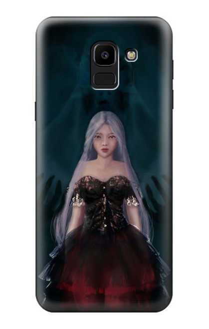 W3847 Lilith Devil Bride Gothic Girl Skull Grim Reaper Funda Carcasa Case y Caso Del Tirón Funda para Samsung Galaxy J6 (2018)