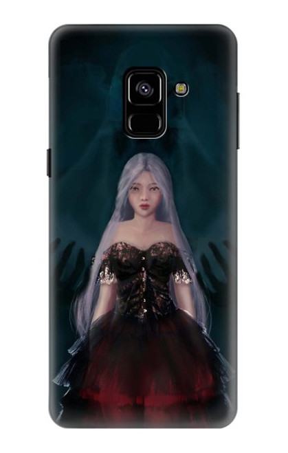 W3847 Lilith Devil Bride Gothic Girl Skull Grim Reaper Funda Carcasa Case y Caso Del Tirón Funda para Samsung Galaxy A8 (2018)