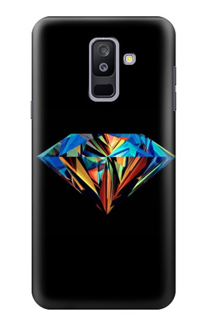 W3842 Abstract Colorful Diamond Funda Carcasa Case y Caso Del Tirón Funda para Samsung Galaxy A6+ (2018), J8 Plus 2018, A6 Plus 2018