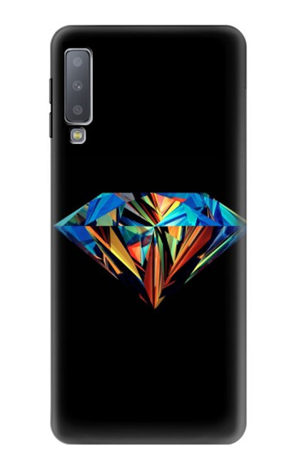 W3842 Abstract Colorful Diamond Funda Carcasa Case y Caso Del Tirón Funda para Samsung Galaxy A7 (2018)