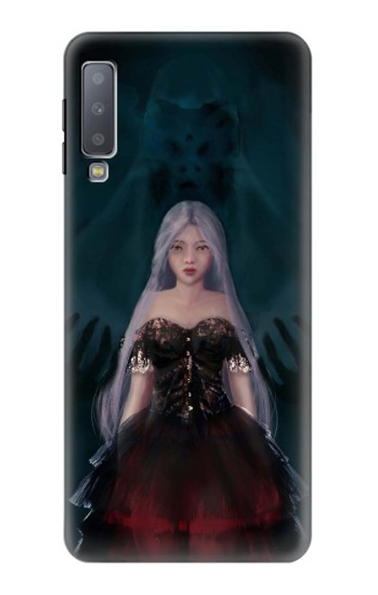 W3847 Lilith Devil Bride Gothic Girl Skull Grim Reaper Funda Carcasa Case y Caso Del Tirón Funda para Samsung Galaxy A7 (2018)