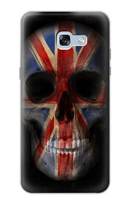 W3848 United Kingdom Flag Skull Funda Carcasa Case y Caso Del Tirón Funda para Samsung Galaxy A5 (2017)