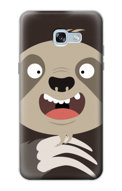 W3855 Sloth Face Cartoon Funda Carcasa Case y Caso Del Tirón Funda para Samsung Galaxy A5 (2017)