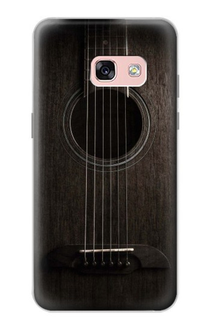 W3834 Old Woods Black Guitar Funda Carcasa Case y Caso Del Tirón Funda para Samsung Galaxy A3 (2017)