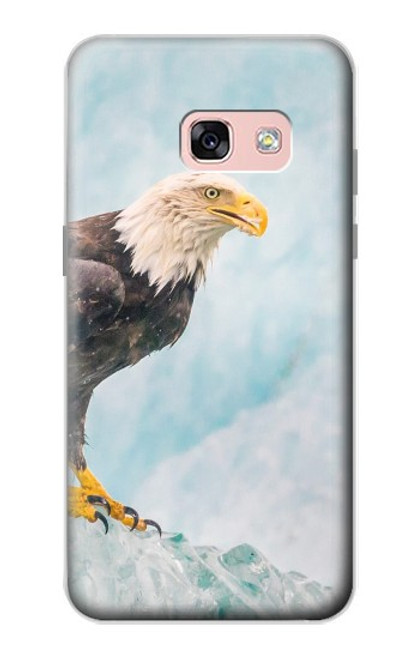 W3843 Bald Eagle On Ice Funda Carcasa Case y Caso Del Tirón Funda para Samsung Galaxy A3 (2017)