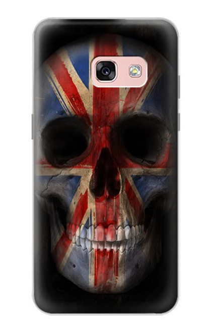 W3848 United Kingdom Flag Skull Funda Carcasa Case y Caso Del Tirón Funda para Samsung Galaxy A3 (2017)