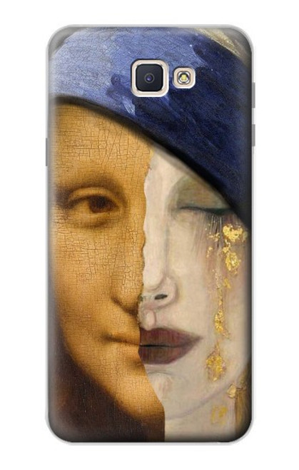 W3853 Mona Lisa Gustav Klimt Vermeer Funda Carcasa Case y Caso Del Tirón Funda para Samsung Galaxy J7 Prime (SM-G610F)