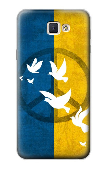 W3857 Peace Dove Ukraine Flag Funda Carcasa Case y Caso Del Tirón Funda para Samsung Galaxy J7 Prime (SM-G610F)