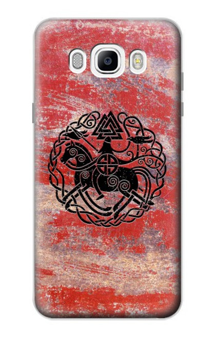 W3831 Viking Norse Ancient Symbol Funda Carcasa Case y Caso Del Tirón Funda para Samsung Galaxy J7 (2016)