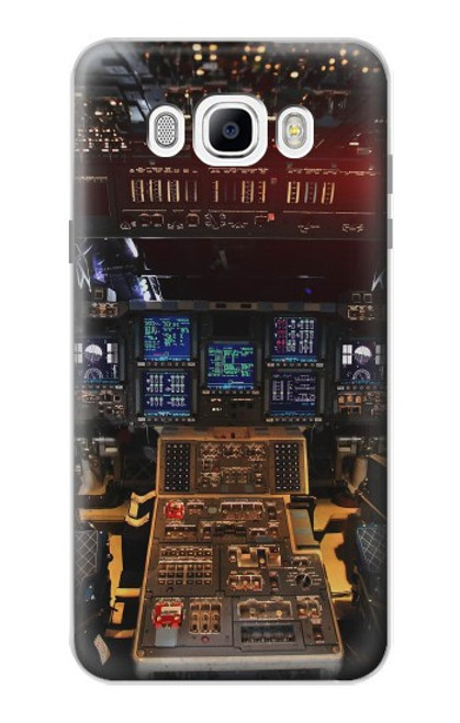 W3836 Airplane Cockpit Funda Carcasa Case y Caso Del Tirón Funda para Samsung Galaxy J7 (2016)