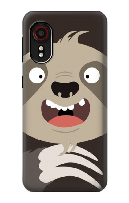 W3855 Sloth Face Cartoon Funda Carcasa Case y Caso Del Tirón Funda para Samsung Galaxy Xcover 5