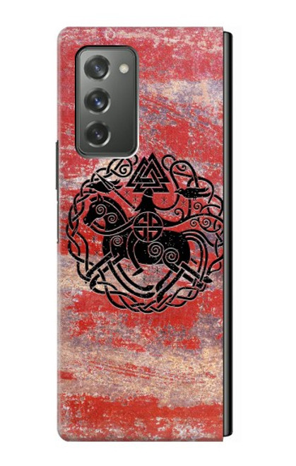 W3831 Viking Norse Ancient Symbol Funda Carcasa Case y Caso Del Tirón Funda para Samsung Galaxy Z Fold2 5G