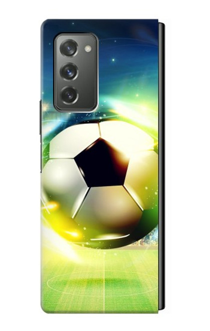 W3844 Glowing Football Soccer Ball Funda Carcasa Case y Caso Del Tirón Funda para Samsung Galaxy Z Fold2 5G