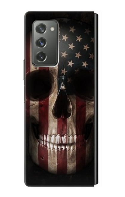 W3850 American Flag Skull Funda Carcasa Case y Caso Del Tirón Funda para Samsung Galaxy Z Fold2 5G