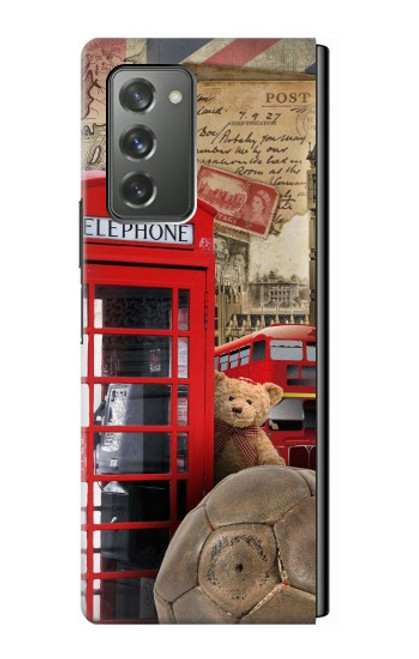 W3856 Vintage London British Funda Carcasa Case y Caso Del Tirón Funda para Samsung Galaxy Z Fold2 5G