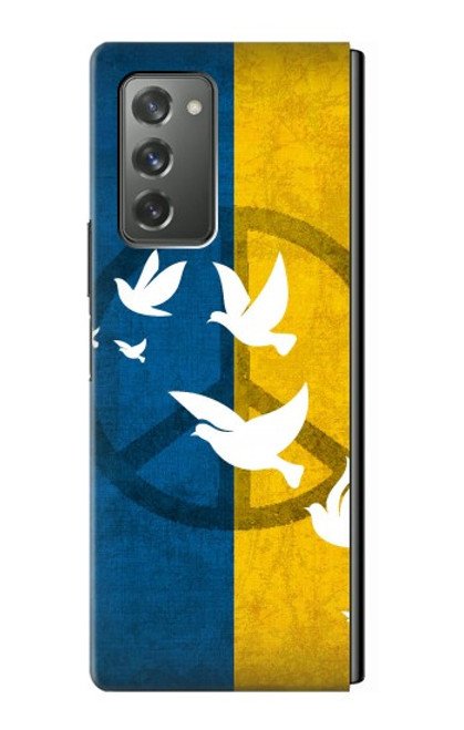 W3857 Peace Dove Ukraine Flag Funda Carcasa Case y Caso Del Tirón Funda para Samsung Galaxy Z Fold2 5G