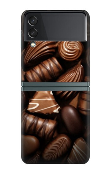 W3840 Dark Chocolate Milk Chocolate Lovers Funda Carcasa Case y Caso Del Tirón Funda para Samsung Galaxy Z Flip 3 5G