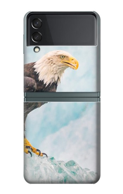 W3843 Bald Eagle On Ice Funda Carcasa Case y Caso Del Tirón Funda para Samsung Galaxy Z Flip 3 5G