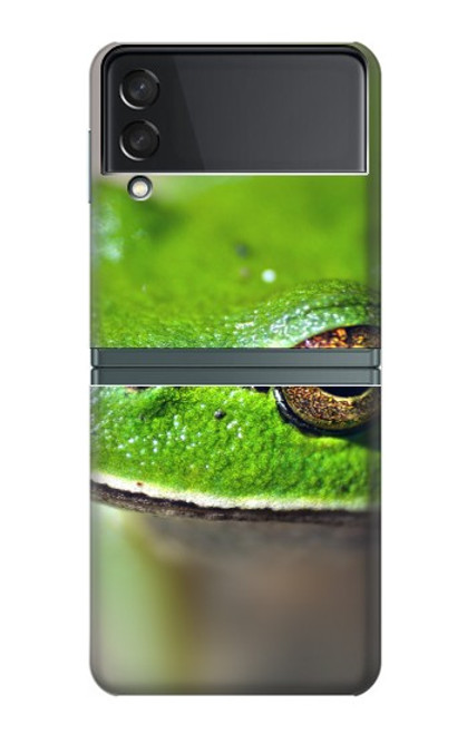 W3845 Green frog Funda Carcasa Case y Caso Del Tirón Funda para Samsung Galaxy Z Flip 3 5G