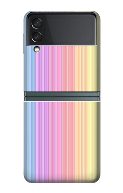 W3849 Colorful Vertical Colors Funda Carcasa Case y Caso Del Tirón Funda para Samsung Galaxy Z Flip 3 5G