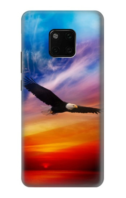 W3841 Bald Eagle Flying Colorful Sky Funda Carcasa Case y Caso Del Tirón Funda para Huawei Mate 20 Pro