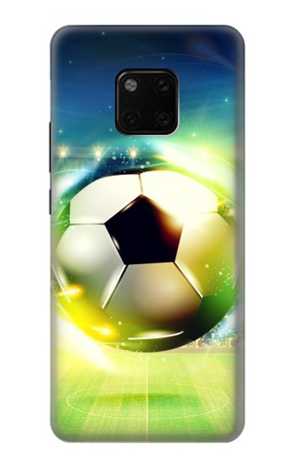 W3844 Glowing Football Soccer Ball Funda Carcasa Case y Caso Del Tirón Funda para Huawei Mate 20 Pro