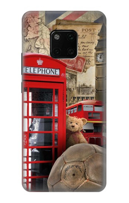 W3856 Vintage London British Funda Carcasa Case y Caso Del Tirón Funda para Huawei Mate 20 Pro