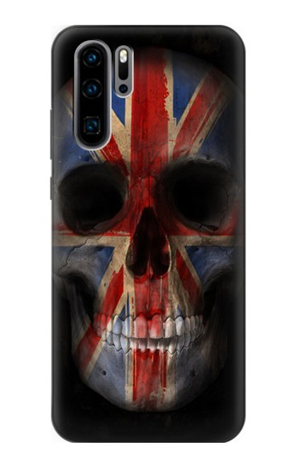 W3848 United Kingdom Flag Skull Funda Carcasa Case y Caso Del Tirón Funda para Huawei P30 Pro