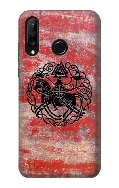 W3831 Viking Norse Ancient Symbol Funda Carcasa Case y Caso Del Tirón Funda para Huawei P30 lite