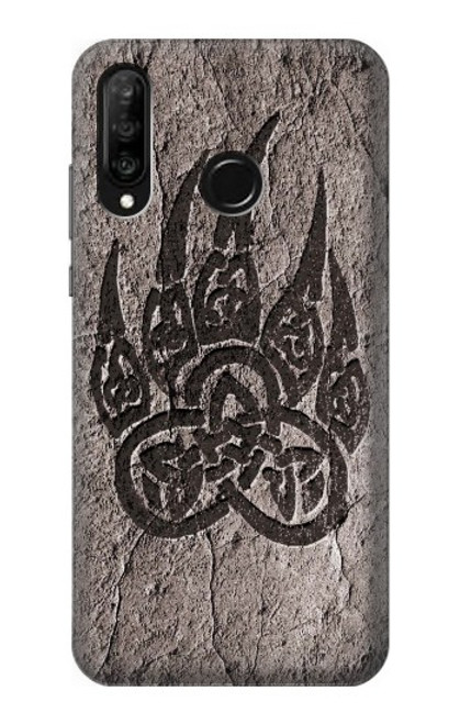 W3832 Viking Norse Bear Paw Berserkers Rock Funda Carcasa Case y Caso Del Tirón Funda para Huawei P30 lite