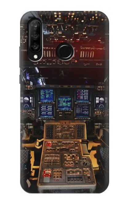 W3836 Airplane Cockpit Funda Carcasa Case y Caso Del Tirón Funda para Huawei P30 lite