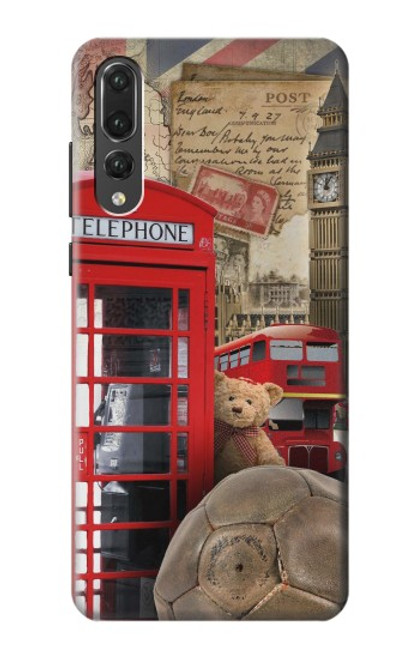 W3856 Vintage London British Funda Carcasa Case y Caso Del Tirón Funda para Huawei P20 Pro