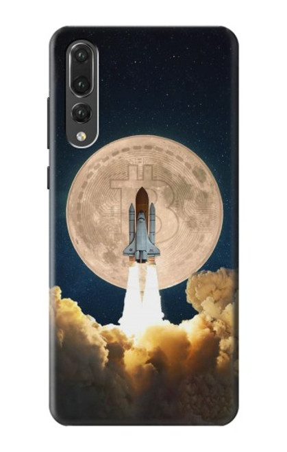 W3859 Bitcoin to the Moon Funda Carcasa Case y Caso Del Tirón Funda para Huawei P20 Pro