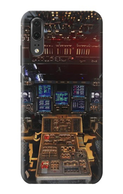 W3836 Airplane Cockpit Funda Carcasa Case y Caso Del Tirón Funda para Huawei P20